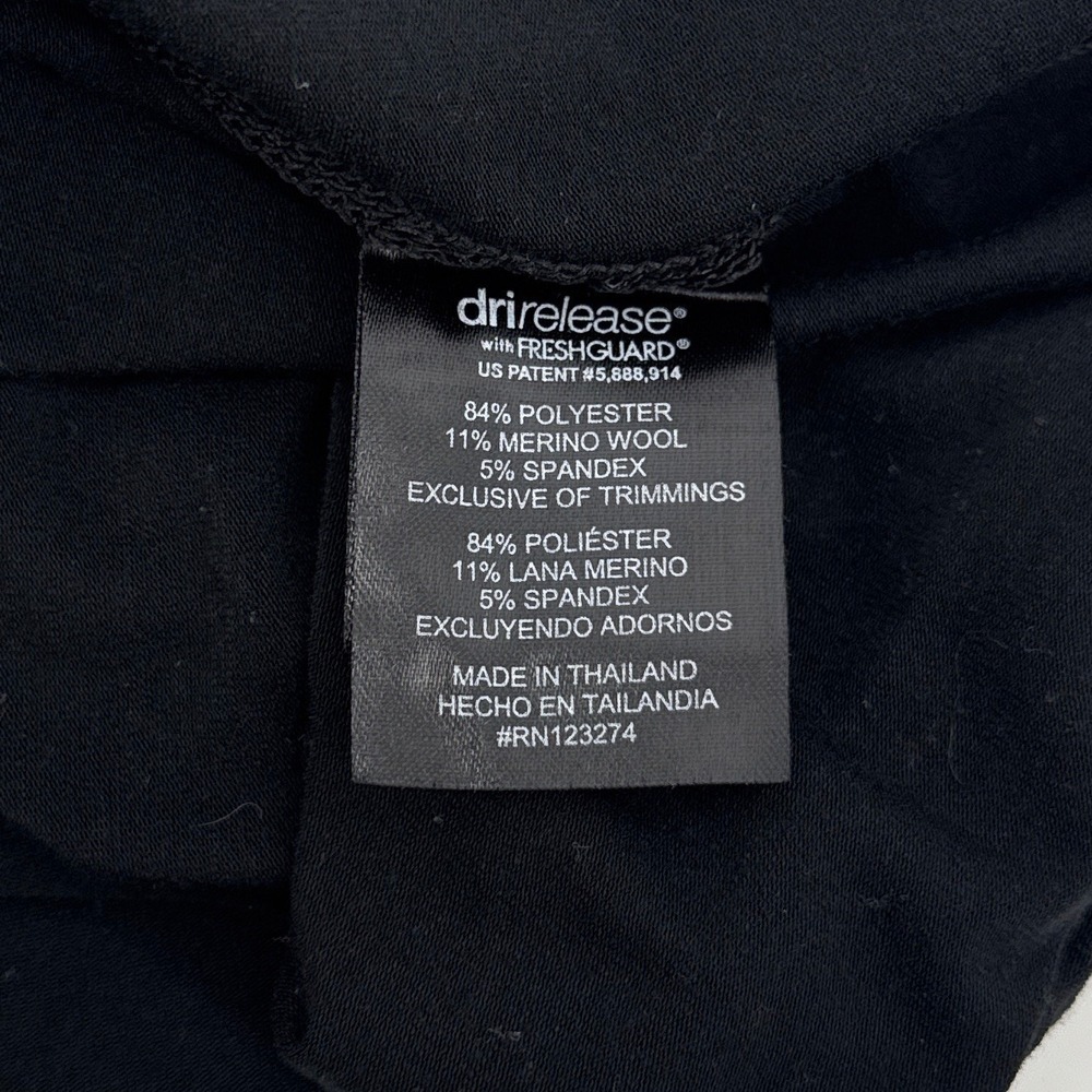 Paradox Merino Blend Quarter Zip Long Sleeve Thumbhole Shirt Base Layer XL Black - Picture 7 of 9